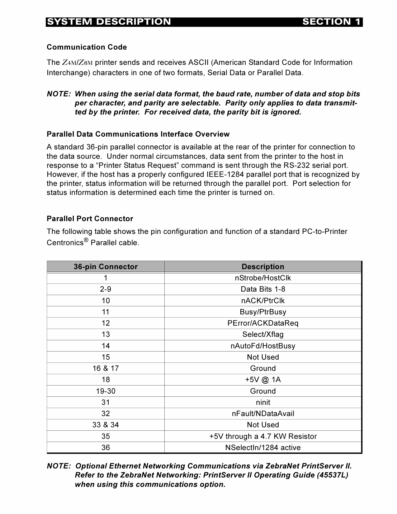 Zebra Label Z4M Z6M Maintenance Service Manual-2